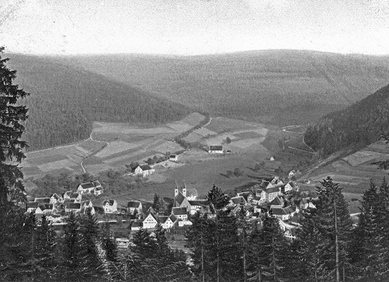 Blick auf Klosterreichenbach, Ansichtskarte um 1900