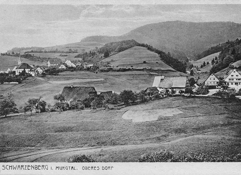 Blick auf Schwarzenberg, Ansichtskarte um 1900