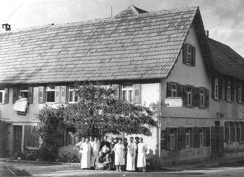 Metzgerei Brücke vor dem Abriss, Oktober 1960