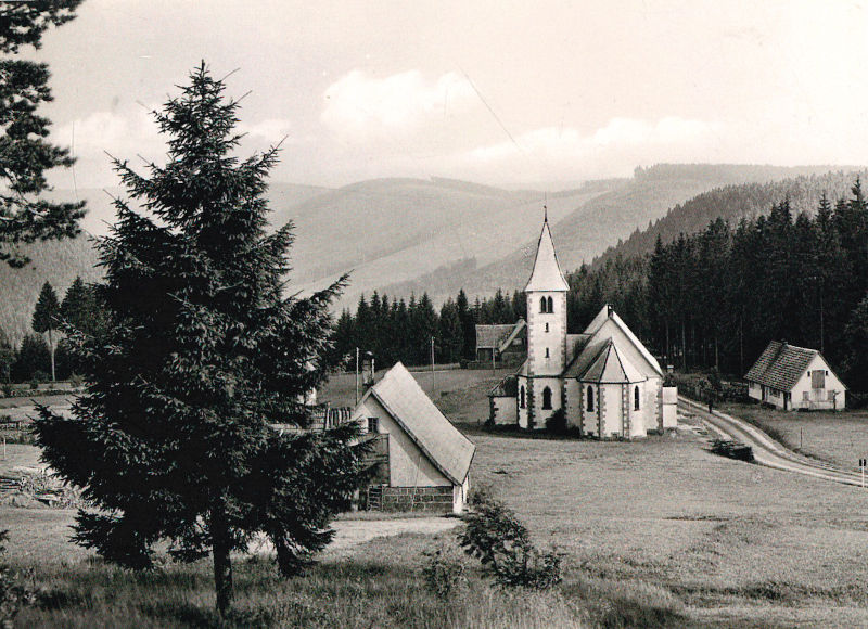 Blick auf das katholische Kirchle, um 1900