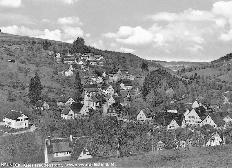 Blick auf Neuneck, Ansichtskarte um 1960