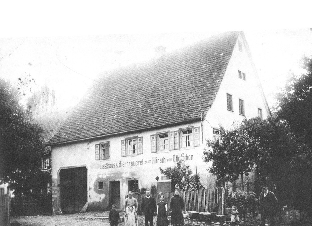 Das ehemalige Gasthaus Hirsch in Betra, um 1910