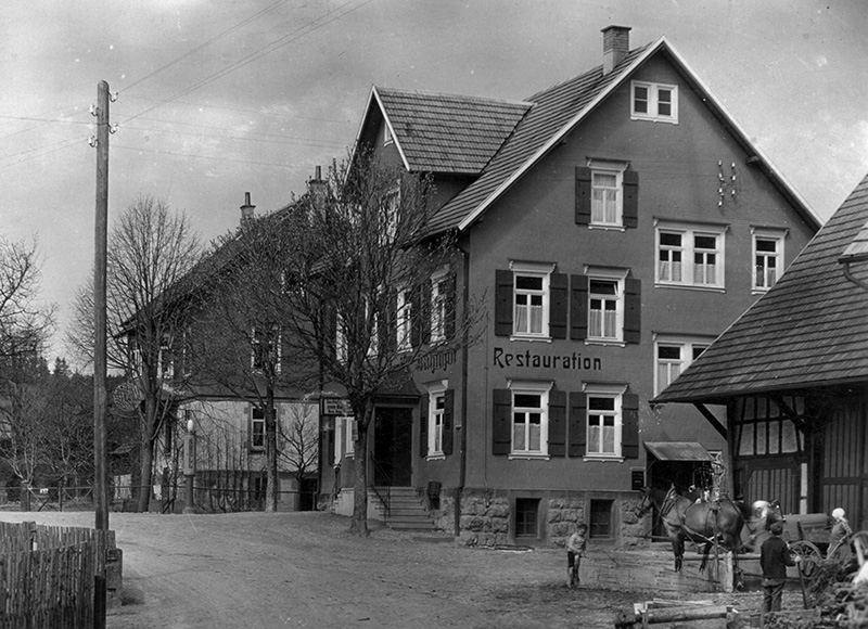 Gasthof zum Bahnhof, Ansichtskarte um 1910