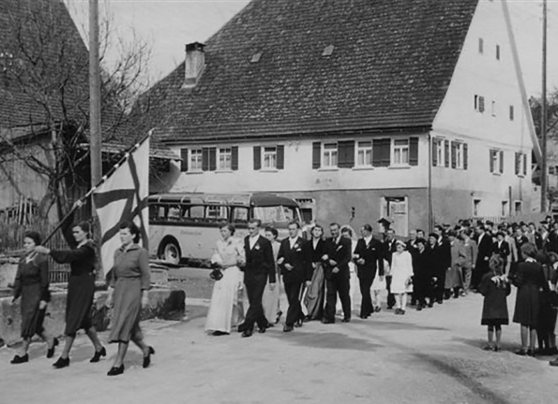 Hochzeitszug, Mitte der 1950er Jahre