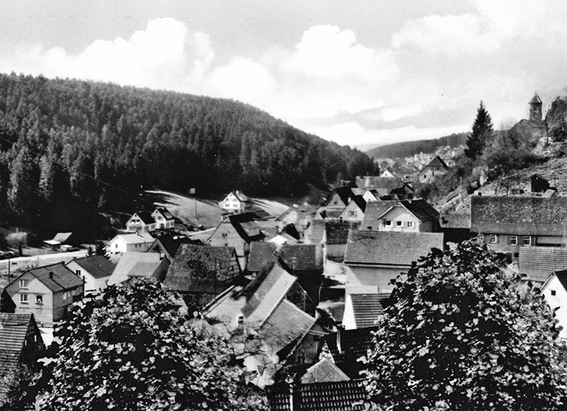 Ansichtskarte von Untertalheim im Steinachtal, um 1960