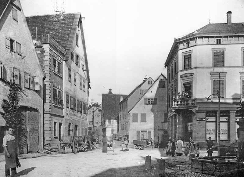 Wohn- und Geschäftshaus der Familie Frank in Horb um 1900