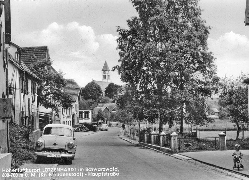 Blick entlang der Hauptstraße, um 1960